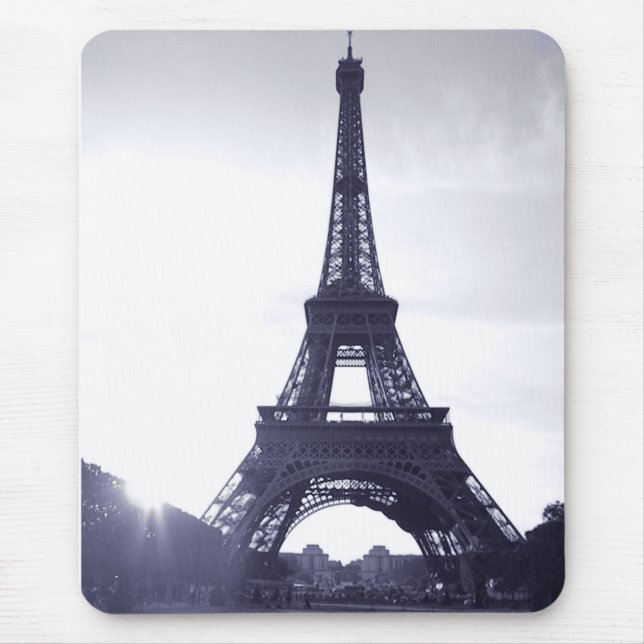 Mousepad Torre Eiffel preto e branco (Frente)