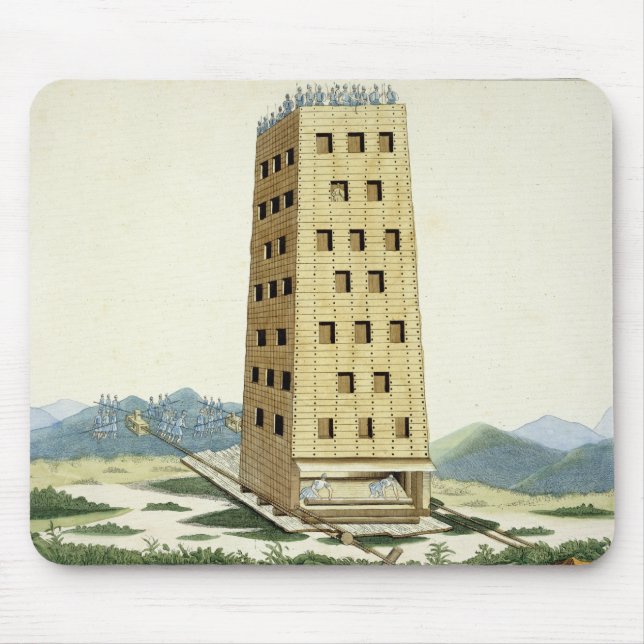 Mousepad Torre móvel, projetada após a torre de Caesar em N (Frente)