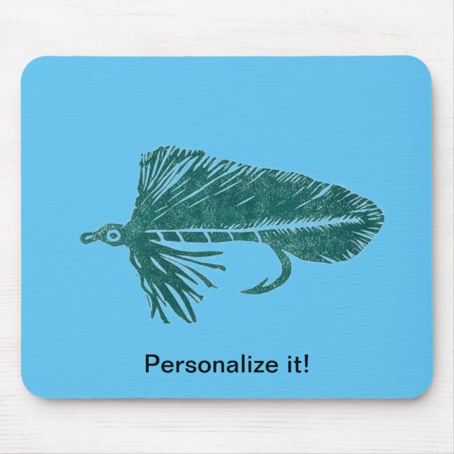 Mousepad Torre verde Matuka, voando, voando, pesca de arte (Frente)