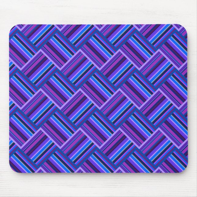 Mousepad Torres azuis e roxas tecidas (Frente)