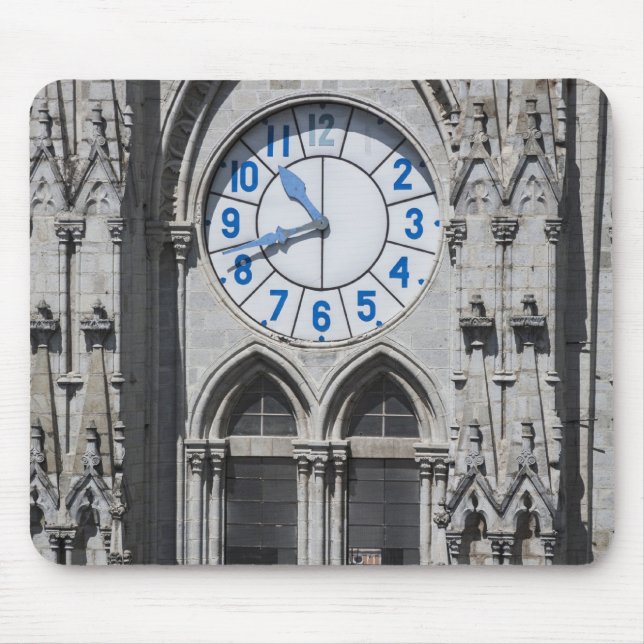 Mousepad Torres de relógio na Basilica Nacional, Equador (Frente)