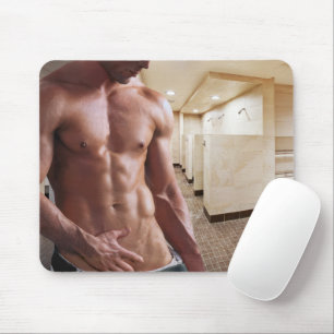 Mousepad Torso masculino musculoso sem camisa de SlipperyJo