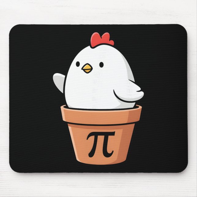 Mousepad Torta De Frango Engraçada 3,14 Número Pi Professor (Frente)
