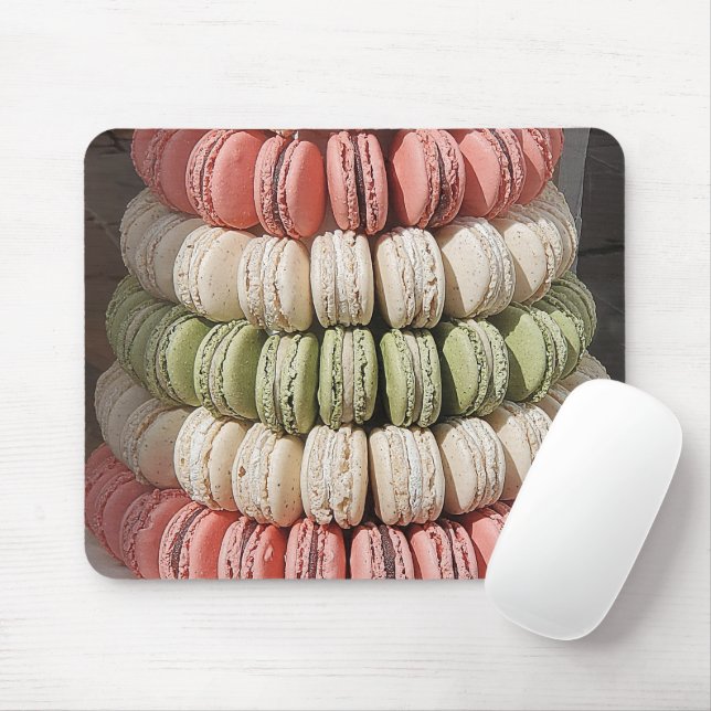 Mousepad Torta de Macarons Empilhada (Com mouse)