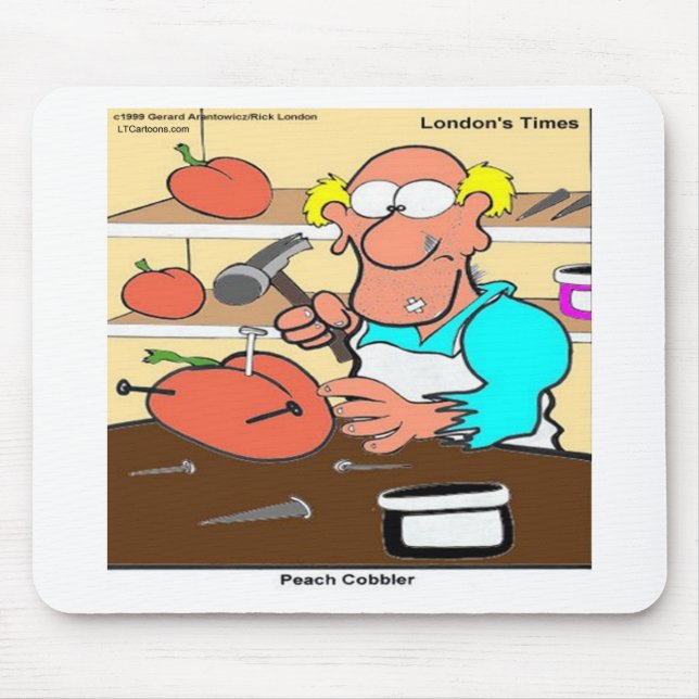 Mousepad Torta de Pêssego Engraçada Cartoon LTC (Frente)