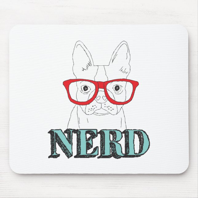 Mousepad Torta Negra e Branca de Boston Mais Inteligente (Frente)