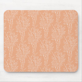 Mousepad Tossed Floral Silhouette Botanical | Soft Apricot 