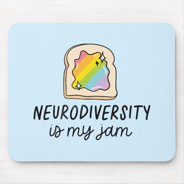 Mousepad Tostada Arco-íris Sou Neurodiversidade (Frente)