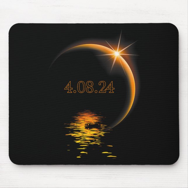 Mousepad Total América 04 08 24 Eclipse Solar Total 2024 (Frente)