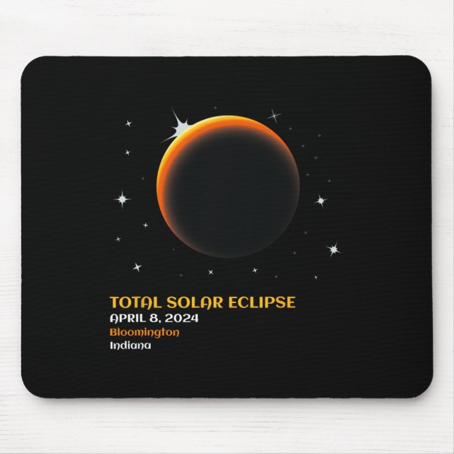 Mousepad Total América 04 08 24 Eclipse Solar Total 2024 (Frente)