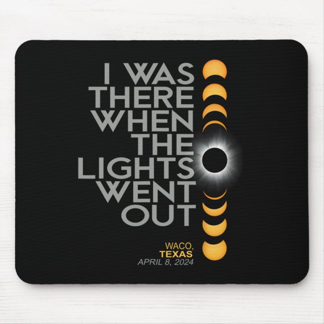 Mousepad Total de Eclipse Solar do Waco 2024 (Frente)