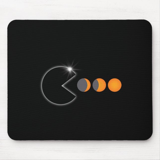 Mousepad Total do Eclipse Solar abril 8 2024 Fases Diversas (Frente)