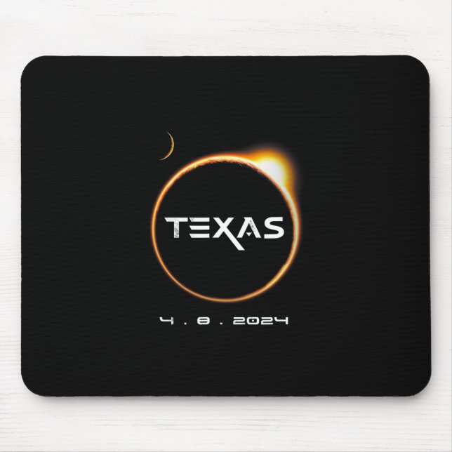 Mousepad Total do Texas 4.08.2024 Eclipse Solar Total 2024 (Frente)