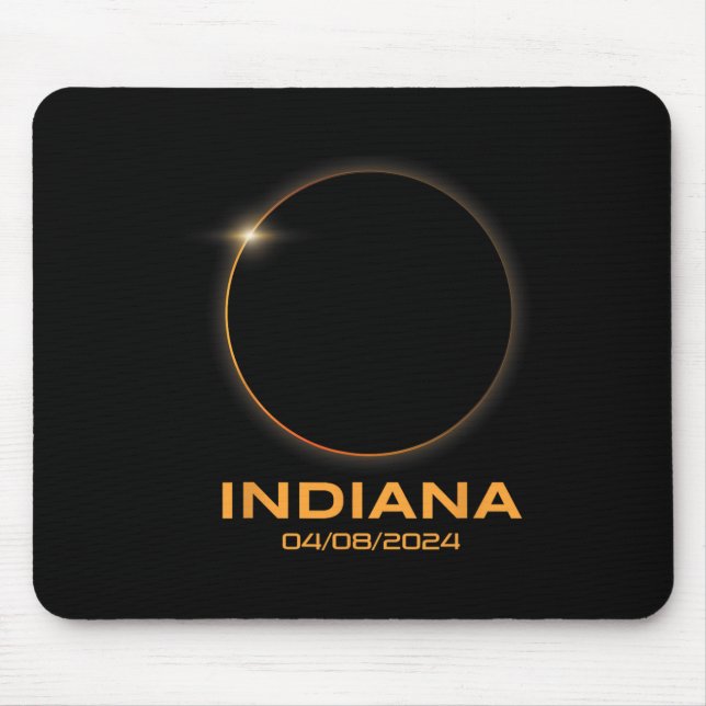 Mousepad Total Eclipse Solar 2024 Totality Indiana (Frente)