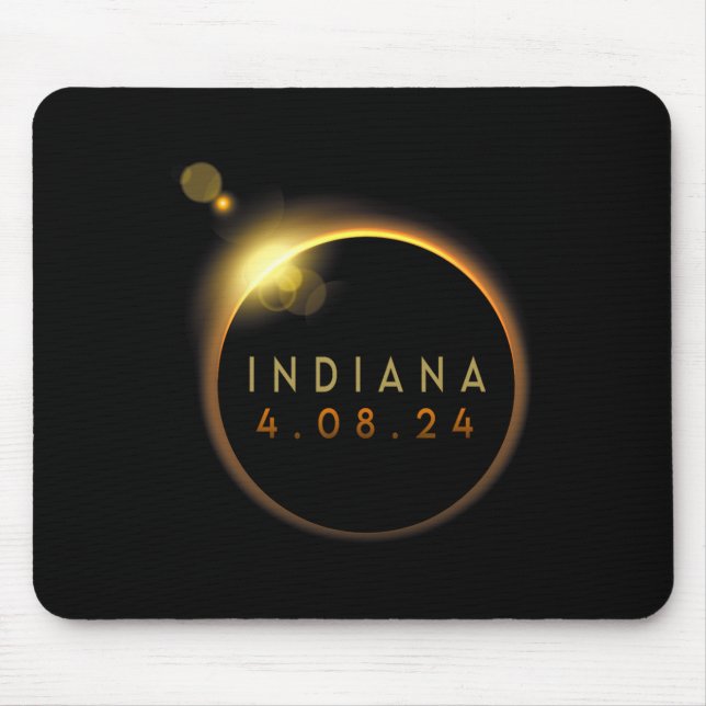 Mousepad Total Eclipse Solar 2024 Totality Indiana (Frente)