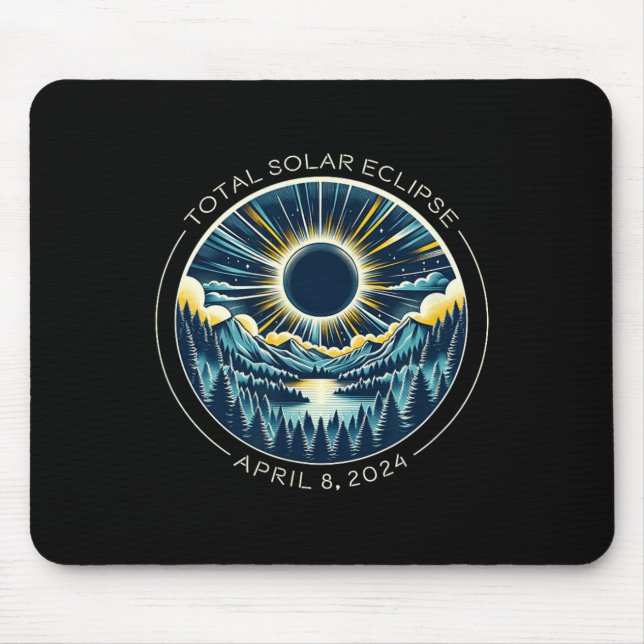 Mousepad Totalidade do céu de artéria solar com abril (Frente)
