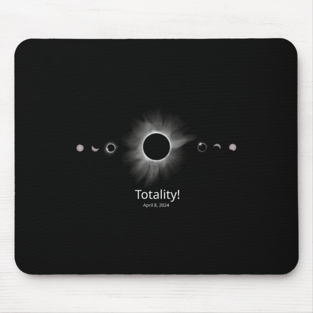 Mousepad Totalidade do Eclipse Solar 2024 (Frente)