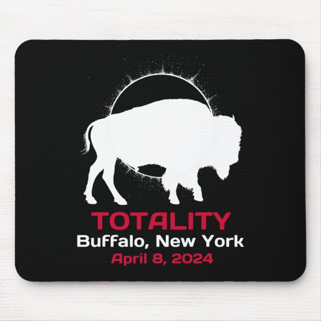Mousepad Totalidade do Eclipse Solar de Nova Iorque abril 8 (Frente)
