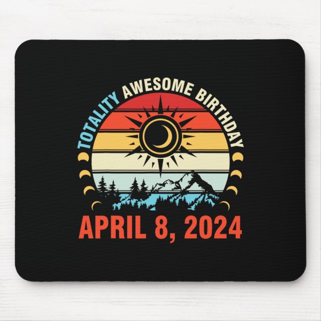 Mousepad Totality Solar Eclipse Awincrível Aniversário de 8 (Frente)