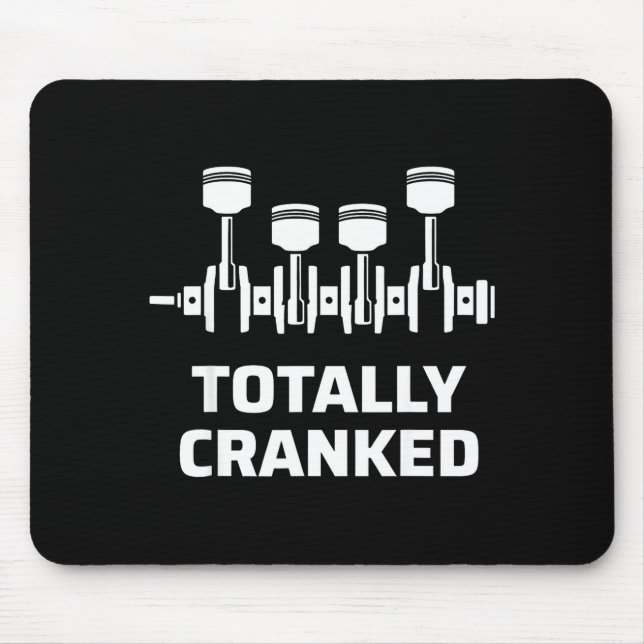 Mousepad Totalmente travesso humor de mecânico de carro eng (Frente)