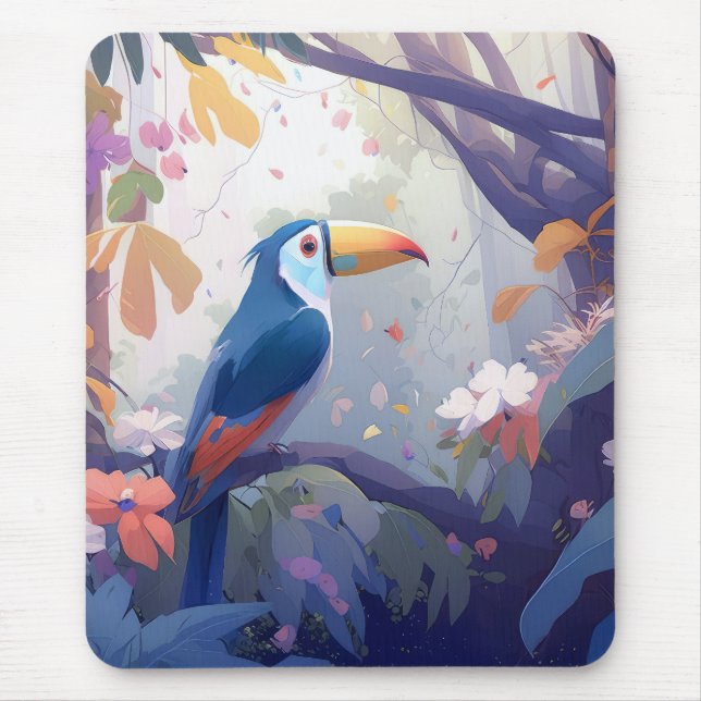 Mousepad Toucan Bird Retrait Animal Painting Willife Free (Frente)
