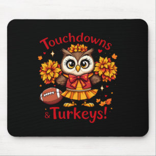 Mousepad Touchdowns E Perus Caem Futebol De Coruja De Outon