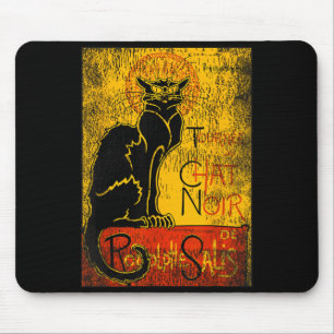Mousepad Tour Vintage du Chat Noir Gato Preto Para o Hallow