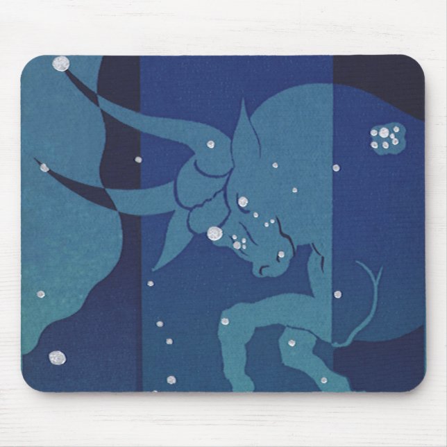 Mousepad Touro Constelação Vintage Zodiac Astrologia (Frente)