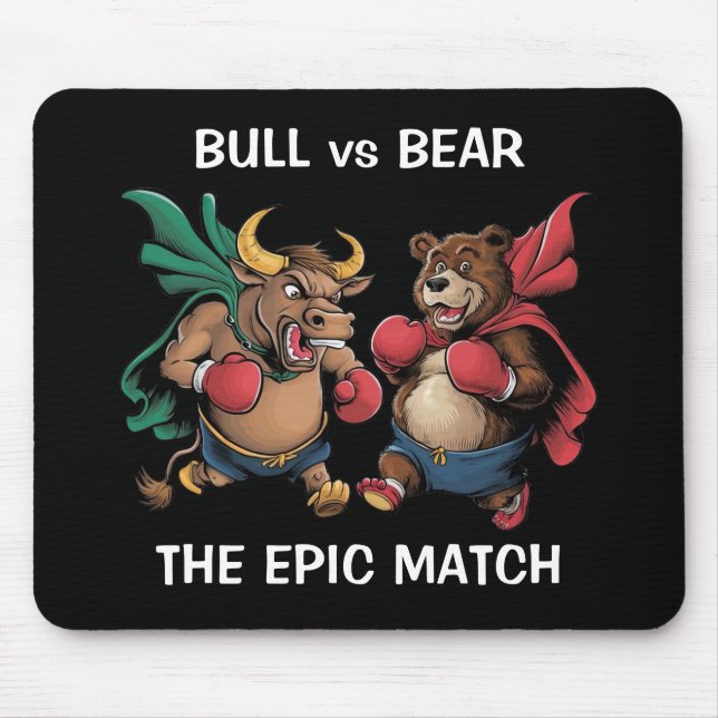 Mousepad Touro e Urso Personalizados (Frente)