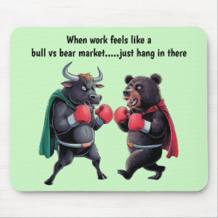 Mousepad Touro e Urso Personalizados