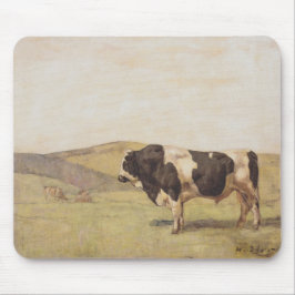 Mousepad Touro numa paisagem suíça (por Ferdinand Hodler)