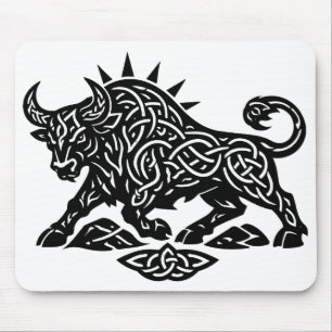Mousepad Touro Sigilo do Touro — Tatuagem Zodiacal Terrestr