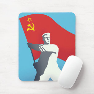 Mousepad Trabalhador da União Soviética Vintage Art impre