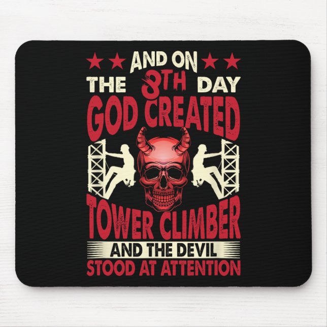 Mousepad Trabalhador de Torre de Celular Andaime de Torre d (Frente)