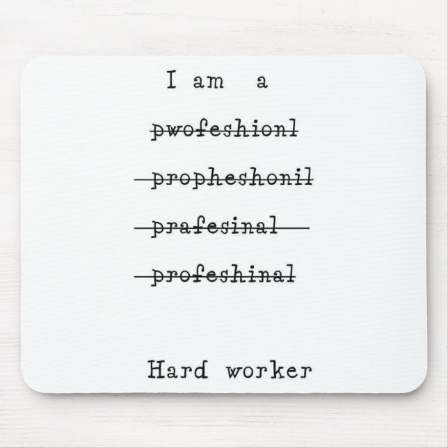 Mousepad Trabalhador duro (Frente)