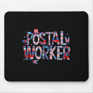 Mousepad Trabalhador Postal Americano Bandeira Dos EUA Cart