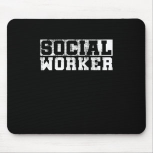 Mousepad Trabalhador Social Vintage Engraçado Trabalho Esco