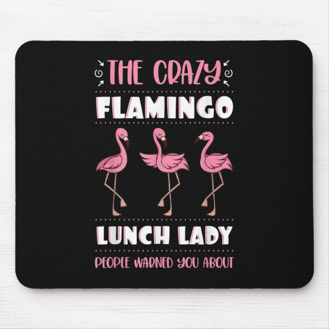 Mousepad Trabalhadora Da Cafeteria Flamingo Rosa Loucura, L (Frente)