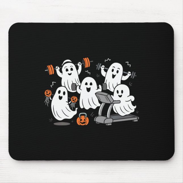 Mousepad Trabalhando Com Malhação De Camisa De Halloween De (Frente)