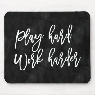 Mousepad Trabalhar com mais afinco no Duro Black Watercol