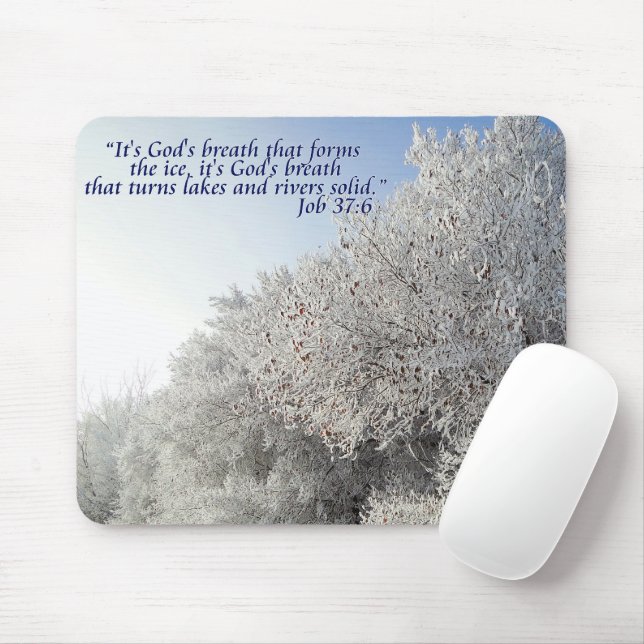 Mousepad Trabalho 37:6 Paisagem Inspiracional de Inverno (Com mouse)