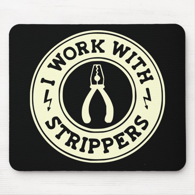 Mousepad Trabalho com strippers #USAPatriotGraphics © (Frente)