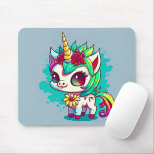 Mousepad Trabalho de arte da Criatura Magical Colorida e Bo