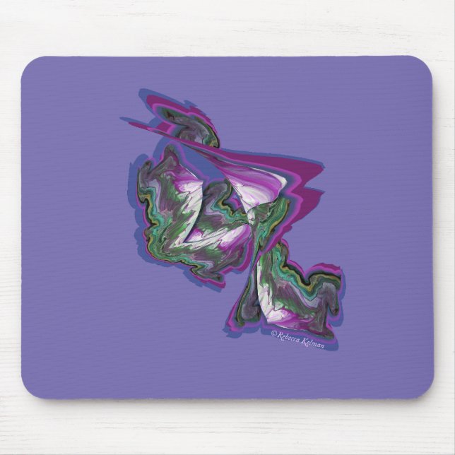 Mousepad Trabalho de arte de abstrato de mídia mista (Frente)