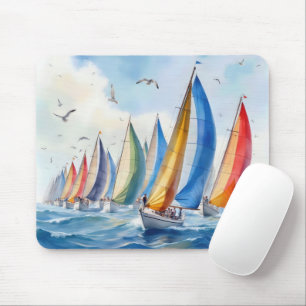 Mousepad Trabalho de arte de Aquarela Regatta