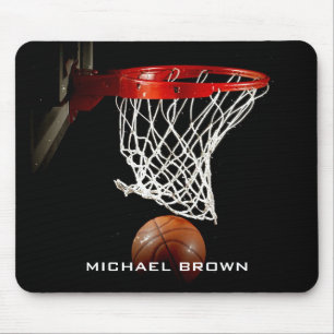 Mousepad Trabalho de arte de Basquete Único Seu Nome Perso