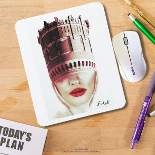 Mousepad Trabalho de arte de Colagem de Imaginação Única do