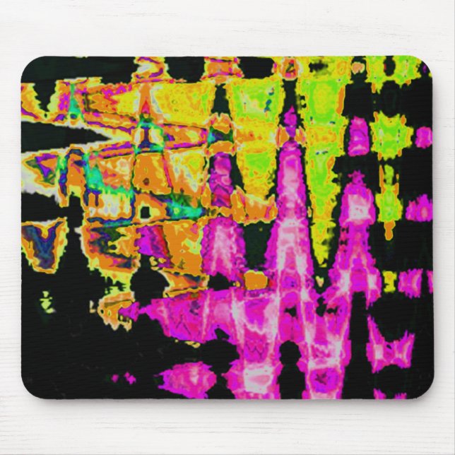 Mousepad Trabalho de arte de Cores Únicas: Roxo, Preto e Li (Frente)