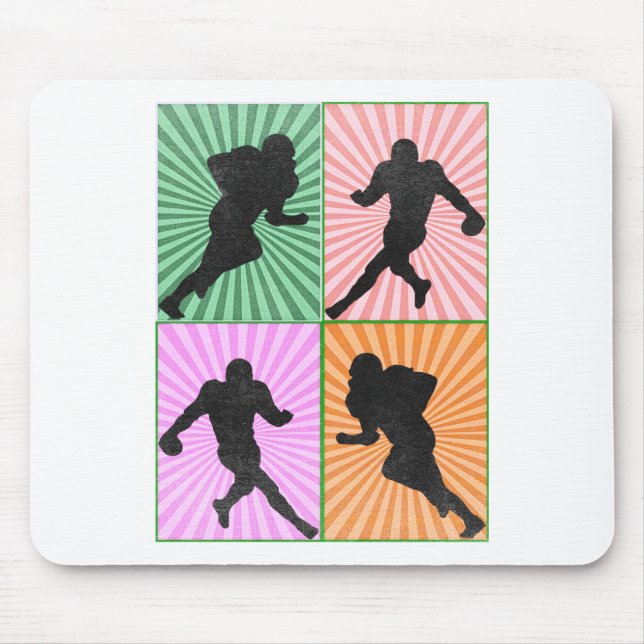 Mousepad Trabalho de arte de futebol americano para amantes (Frente)