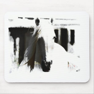 Mousepad Trabalho de arte de Leão Branco